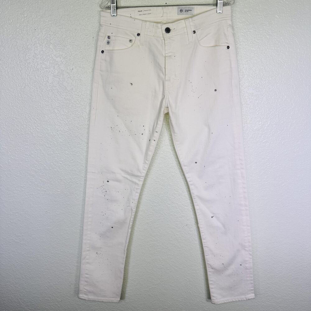 AG Adriano Goldschmied Tellis Jeans Mens 32 x 32 Modern Slim Paint Splatter - Picture 1 of 14